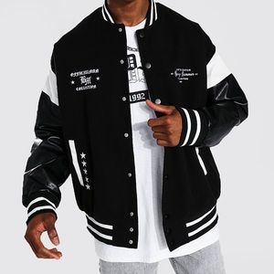 Black varsity jacket